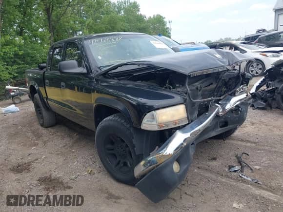 2004 Dodge Dakota SLT with VIN 1D7HG48N84S665038, listed as a IAAI auction lot 42568882 with 147,445 mi miles and . Bid and sale history available at DreamBid. Image 1.