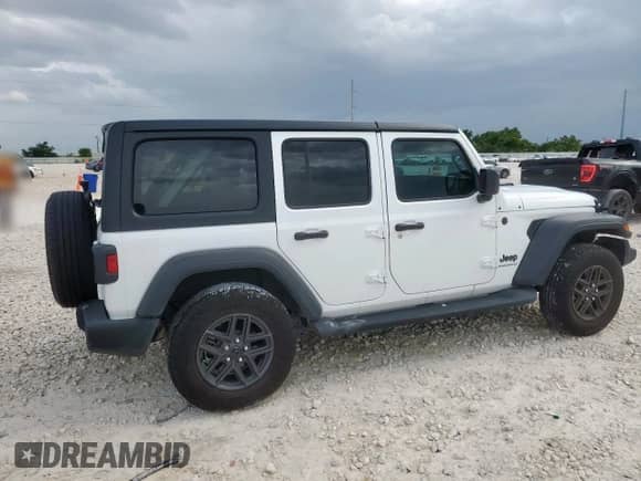 2024 Jeep Wrangler Sport S с VIN 1C4PJXDG8RW243853, выставлен на аукционе Copart как лот 63498685 с пробегом 17 643 миль миль и Чистый • Clean title. История ставок и продаж доступна на DreamBid. Изображение 3.