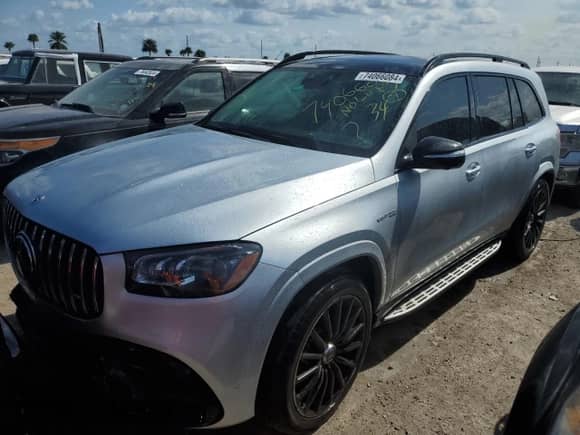 2023 Mercedes-Benz GLS 63 AMG z VIN 4JGFF8KE9PB011203, wystawiony jako Copart lot #74066084 z przebiegiem Nie podano mil oraz Szkoda całkowita • Salvage title. Historia ofert i sprzedaży dostępna na DreamBid. Obrazek 1.