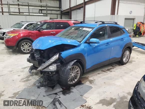 2021 Hyundai Kona SEL Plus with VIN KM8K62AA2MU629313, listed as a Copart auction lot 58097065 with 69,210 mi miles and Non repairable. Bid and sale history available at DreamBid. Image 1.