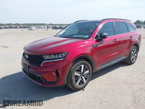 2021 Kia Sorento EX with VIN 5XYRH4LF2MG035520, listed as a IAAI auction lot 43082282 with 95,850 mi miles and . Bid and sale history available at DreamBid. Image 2.