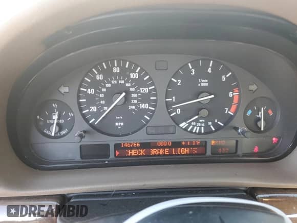 1998 BMW 7 Series 740iL with VIN WBAGJ8322WDM22891, listed as a Copart auction lot 80995554 with 146,766 mi miles and Salvage title. Bid and sale history available at DreamBid. Image 9.