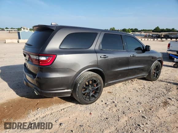 2021 Dodge Durango SRT Hellcat with VIN 1C4SDJH96MC626596, listed as a Copart auction lot 63043995 with 51,195 mi miles and Salvage title. Bid and sale history available at DreamBid. Image 3.