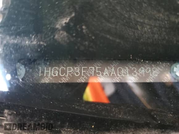 2010 Honda Accord EX z VIN 1HGCP3F75AA013998, wystawiony jako Copart lot #72024675 z przebiegiem 106 621 mil mil oraz Szkoda całkowita • Salvage title. Historia ofert i sprzedaży dostępna na DreamBid. Obrazek 12.