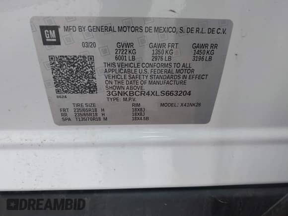 2020 Chevrolet Blazer LT с VIN 3GNKBCR4XLS663204, выставлен на аукционе IAAI как лот 42580004 с пробегом 42 659 миль миль и . История ставок и продаж доступна на DreamBid. Изображение 9.