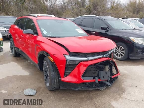 2024 Chevrolet Blazer EV eAWD RS with VIN 3GNKDCRJXRS200875, listed as a IAAI auction lot 41685206 with 7,610 mi miles and . Bid and sale history available at DreamBid. Image 1.