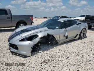 2015 Chevrolet Corvette Z06 3LZ with VIN 1G1YT2D66F5602619, listed as a Copart auction lot 61028745 with 46,401 mi miles and Salvage title. Bid and sale history available at DreamBid. Image 1.