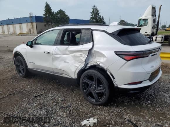 2025 Chevrolet Equinox EV RS с VIN 3GN7DSRR7SS113785, выставлен на аукционе Copart как лот 65828625 с пробегом 8 441 миль миль и Чистый • Clean title. История ставок и продаж доступна на DreamBid. Изображение 2.