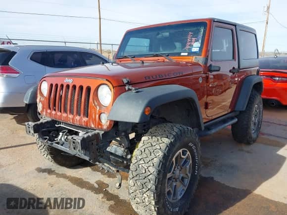 2014 Jeep Wrangler Rubicon with VIN 1C4BJWCG8EL185597, listed as a IAAI auction lot 41914489 with 85,545 mi miles and . Bid and sale history available at DreamBid. Image 17.