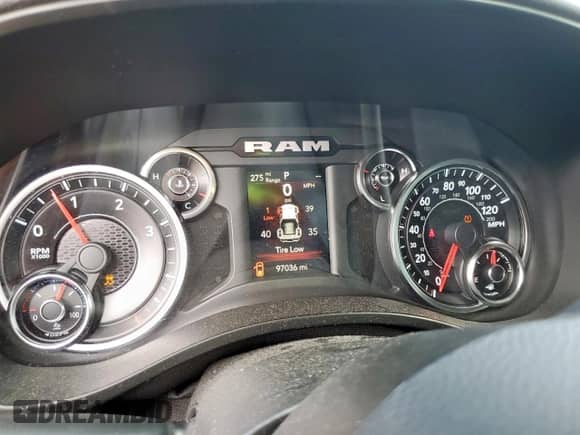 2020 Ram 1500 Lone Star with VIN 1C6RREFM0LN245982, listed as a Copart auction lot 61289665 with 97,036 mi miles and Salvage title. Bid and sale history available at DreamBid. Image 9.