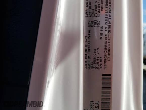 2022 Jeep Wrangler Unlimited Rubicon 392 с VIN 1C4JJXSJ8NW102697, выставлен на аукционе Copart как лот 67171155 с пробегом 34 094 миль миль и Списание • Salvage title. История ставок и продаж доступна на DreamBid. Изображение 13.