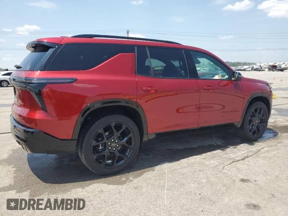 2025 Chevrolet Traverse FWD RS z VIN 1GNERLRS9SJ237804, wystawiony jako Copart lot #66208315 z przebiegiem 2 017 mil mil oraz Szkoda całkowita • Salvage title. Historia ofert i sprzedaży dostępna na DreamBid. Obrazek 3.