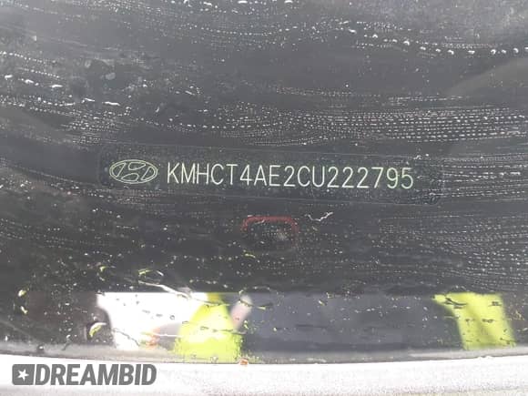 2012 Hyundai Accent GLS with VIN KMHCT4AE2CU222795, listed as a IAAI auction lot 43498133 with 149,546 mi miles and . Bid and sale history available at DreamBid. Image 9.