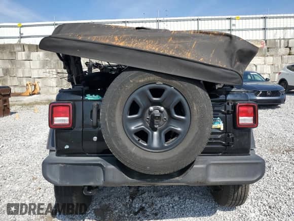 2021 Jeep Wrangler Sport S with VIN 1C4GJXAN4MW595954, listed as a Copart auction lot 80710335 with Not provided miles and Salvage title. Bid and sale history available at DreamBid. Image 6.