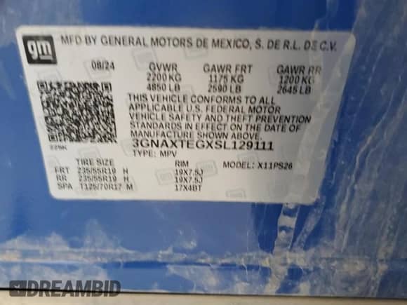 2025 Chevrolet Equinox AWD RS z VIN 3GNAXTEGXSL129111, wystawiony jako Copart lot #68714975 z przebiegiem 9 488 mil mil oraz Szkoda całkowita • Salvage title. Historia ofert i sprzedaży dostępna na DreamBid. Obrazek 13.