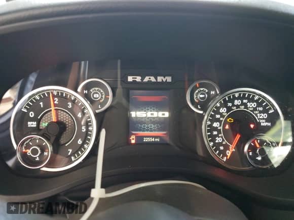 2025 Ram 1500 Tradesman with VIN 1C6RRFGG3SN570350, listed as a Copart auction lot 67477365 with 22,554 mi miles and Salvage title. Bid and sale history available at DreamBid. Image 9.