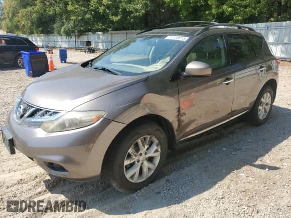2012 Nissan Murano SL с VIN JN8AZ1MW7CW201334, выставлен на аукционе Copart как лот 71738815 с пробегом 136 050 миль миль и Чистый • Clean title. История ставок и продаж доступна на DreamBid. Изображение 1.