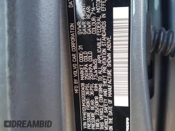 2016 Volvo S60 T5 Platinum с VIN YV4612UM3G2000408, выставлен на аукционе Copart как лот 51569394 с пробегом 66 094 миль миль и . История ставок и продаж доступна на DreamBid. Изображение 12.