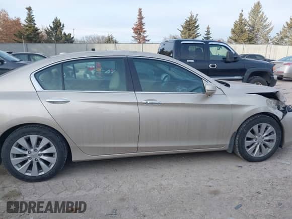 2014 Honda Accord EX-L with VIN 1HGCR2F83EA119966, listed as a IAAI auction lot 41539030 with 47,580 mi miles and . Bid and sale history available at DreamBid. Image 13.
