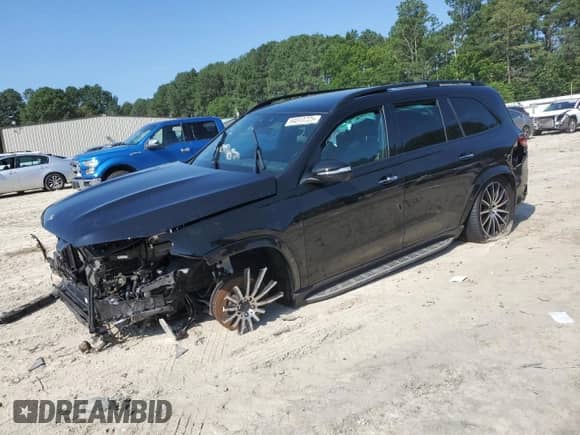 2024 Mercedes-Benz GLS 580 z VIN 4JGFF8FE4RB187380, wystawiony jako Copart lot #64513725 z przebiegiem 18 890 mil mil oraz Szkoda całkowita • Salvage title. Historia ofert i sprzedaży dostępna na DreamBid. Obrazek 1.