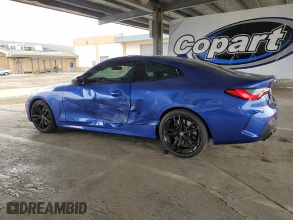 2021 BMW 4 Series 430i z VIN WBA53AP01MCG34656, wystawiony jako Copart lot #64130195 z przebiegiem 29 609 mil mil oraz Szkoda całkowita • Salvage title. Historia ofert i sprzedaży dostępna na DreamBid. Obrazek 2.
