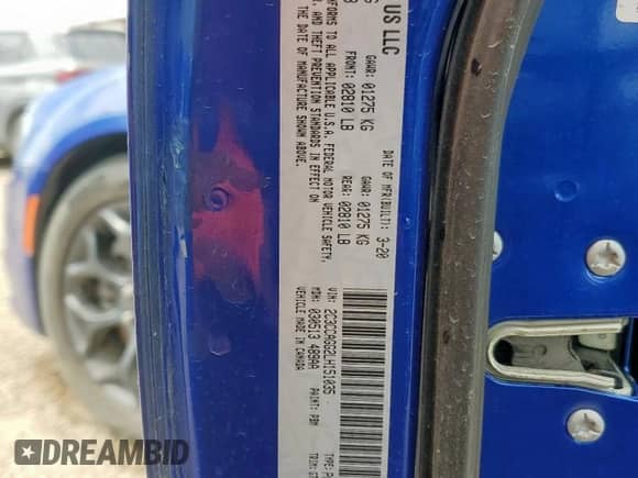 2020 Chrysler 300 S с VIN 2C3CCAGG2LH151035, выставлен на аукционе Copart как лот 54068735 с пробегом 100 045 миль миль и Чистый • Clean title. История ставок и продаж доступна на DreamBid. Изображение 13.