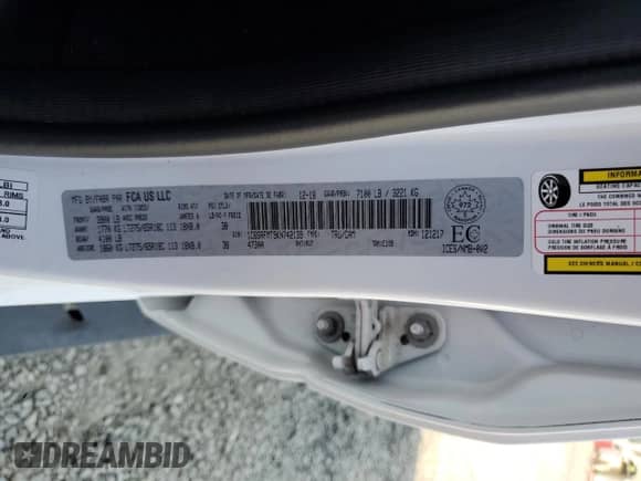 2019 Ram 1500 Big Horn z VIN 1C6SRFMT9KN742139, wystawiony jako Copart lot #71485565 z przebiegiem 56 637 mil mil oraz Szkoda całkowita • Salvage title. Historia ofert i sprzedaży dostępna na DreamBid. Obrazek 12.