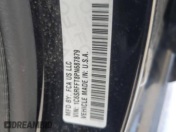 2023 Ram 1500 Big Horn z VIN 1C6SRFFT8PN687879, wystawiony jako Copart lot #66358825 z przebiegiem 36 543 mil mil oraz Szkoda całkowita • Salvage title. Historia ofert i sprzedaży dostępna na DreamBid. Obrazek 12.