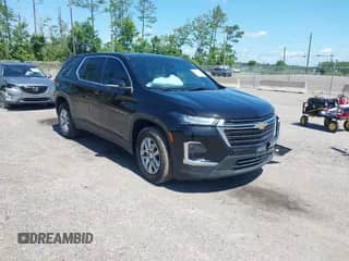 2023 Chevrolet Traverse LS with VIN 1GNERFKWXPJ320101, listed as a IAAI auction lot 42393310 with 30,478 mi miles and . Bid and sale history available at DreamBid. Image 1.