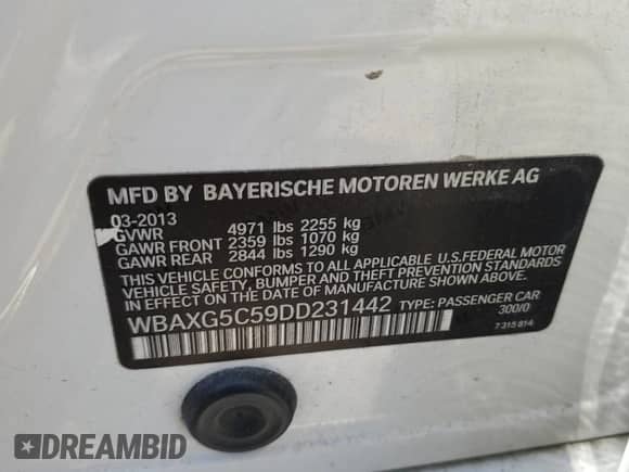 2013 BMW 5 Series 528i с VIN WBAXG5C59DD231442, выставлен на аукционе Copart как лот 66930005 с пробегом 117 303 миль миль и Чистый • Clean title. История ставок и продаж доступна на DreamBid. Изображение 12.