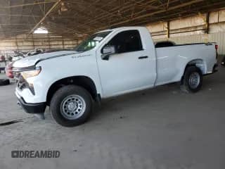 2024 Chevrolet Silverado 1500 Work Truck с VIN 3GCNDAED1RG125562, выставлен на аукционе Copart как лот 64290525 с пробегом 5 503 миль миль и Списание • Salvage title. История ставок и продаж доступна на DreamBid. Изображение 1.