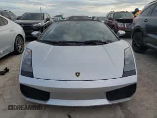 2007 Lamborghini Gallardo with VIN ZHWGU22T57LA05137, listed as a Copart auction lot 76275354 with Not provided miles and Salvage title. Bid and sale history available at DreamBid. Image 5.