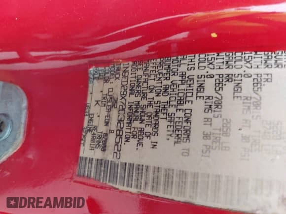 2002 Nissan Frontier SE with VIN 1N6ED29X72C328522, listed as a IAAI auction lot 42882409 with 230,086 mi miles and . Bid and sale history available at DreamBid. Image 9.