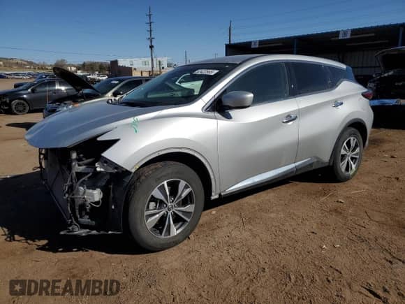 2023 Nissan Murano S с VIN 5N1AZ2AS8PC113446, выставлен на аукционе Copart как лот 52422565 с пробегом 44 866 миль миль и Списание • Salvage title. История ставок и продаж доступна на DreamBid. Изображение 1.