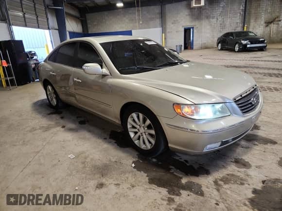 2009 Hyundai Azera GLS with VIN KMHFC46D89A350353, listed as a Copart auction lot 80686025 with 84,101 mi miles and Salvage title. Bid and sale history available at DreamBid. Image 4.