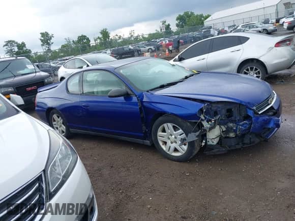 2006 Chevrolet Monte Carlo LT 3.9L with VIN 2G1WK151X69325225, listed as a IAAI auction lot 42535426 with 179,653 mi miles and . Bid and sale history available at DreamBid. Image 13.