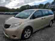 2014 Toyota Sienna L with VIN 5TDZK3DC8ES414753, listed as a Copart auction lot 84929825 with 135,056 mi miles and Clean title. Bid and sale history available at DreamBid. Image 1.