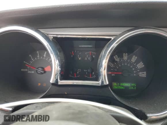 2008 Ford Mustang Deluxe z VIN 1ZVHT80N985173886, wystawiony jako Copart lot #70254335 z przebiegiem 206 558 mil mil oraz Szkoda całkowita • Salvage title. Historia ofert i sprzedaży dostępna na DreamBid. Obrazek 9.