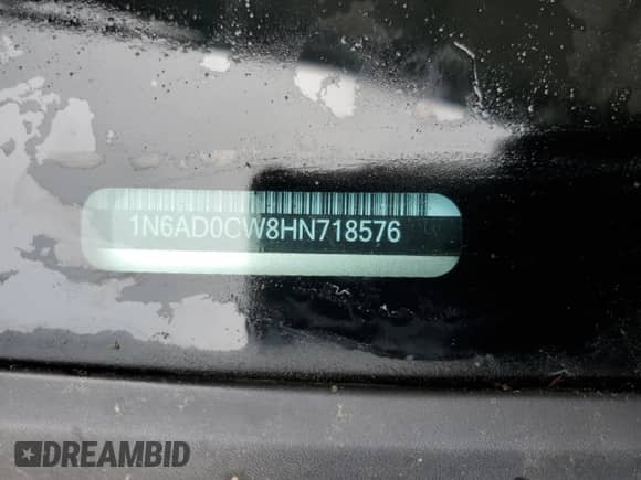 2017 Nissan Frontier SV with VIN 1N6AD0CW8HN718576, listed as a Copart auction lot 59871065 with Not provided miles and Clean title. Bid and sale history available at DreamBid. Image 13.