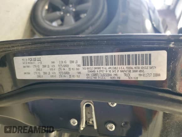 2018 Ram 1500 Harvest z VIN 1C6RR7LT3JS232844, wystawiony jako Copart lot #82381834 z przebiegiem 169 940 mil mil oraz Szkoda całkowita • Salvage title. Historia ofert i sprzedaży dostępna na DreamBid. Obrazek 12.