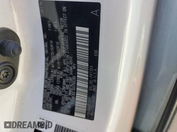 2016 Toyota Sienna SE with VIN 5TDXK3DC1GS766289, listed as a Copart auction lot 85856505 with 113,717 mi miles and Salvage title. Bid and sale history available at DreamBid. Image 13.