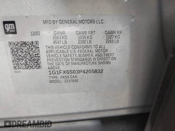 2023 Chevrolet Bolt EV 2LT с VIN 1G1FX6S03P4205832, выставлен на аукционе IAAI как лот 42583767 с пробегом 21 799 миль миль и . История ставок и продаж доступна на DreamBid. Изображение 9.