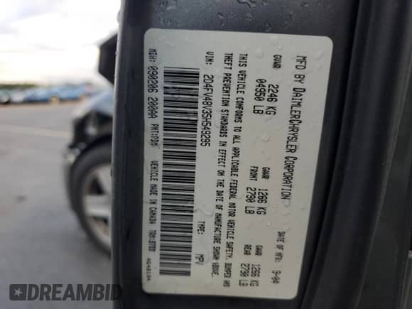 2005 Dodge Magnum SE with VIN 2D4FV48V35H549295, listed as a Copart auction lot 84777045 with 204,707 mi miles and Salvage title. Bid and sale history available at DreamBid. Image 13.