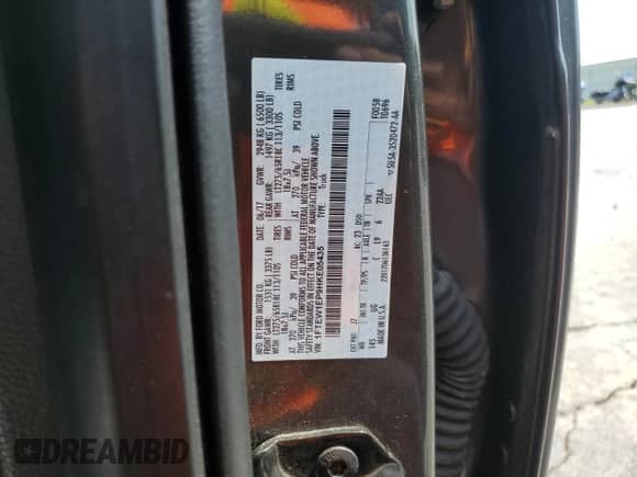 2017 Ford F-150 XL z VIN 1FTEW1EP9HKE05435, wystawiony jako Copart lot #70186005 z przebiegiem 96 947 mil mil oraz Szkoda całkowita • Salvage title. Historia ofert i sprzedaży dostępna na DreamBid. Obrazek 13.