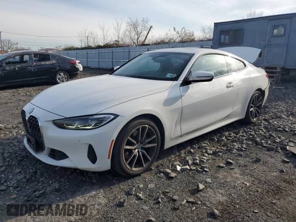 2023 BMW 4 Series 430i xDrive with VIN WBA73AP01PCM95171, listed as a Copart auction lot 83039954 with 22,881 mi miles and Salvage title. Bid and sale history available at DreamBid. Image 1.