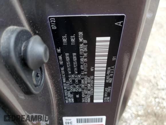 2023 Toyota Sienna Limited с VIN 5TDZSKFC1PS097196, выставлен на аукционе Copart как лот 44306235 с пробегом 12 043 миль миль и Списание • Salvage title. История ставок и продаж доступна на DreamBid. Изображение 13.