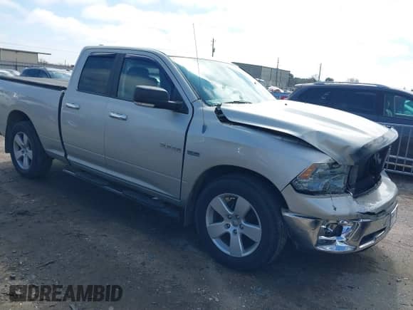 2010 Dodge 1500 SLT with VIN 1D7RB1GT7AS237619, listed as a IAAI auction lot 41656932 with 117,485 mi miles and . Bid and sale history available at DreamBid. Image 1.
