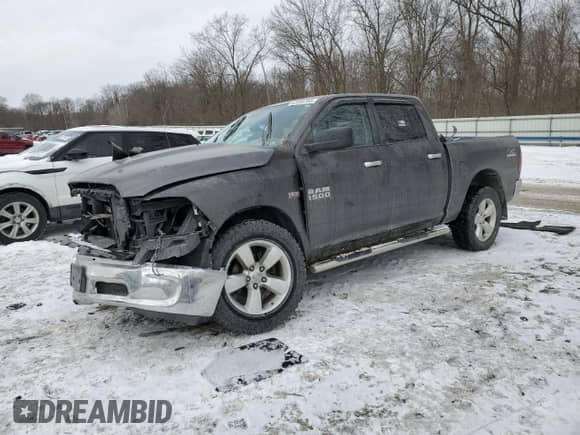 2016 Ram 1500 SLT with VIN 1C6RR7LTXGS416347, listed as a Copart auction lot 42046765 with 104,065 mi miles and Salvage title. Bid and sale history available at DreamBid. Image 1.