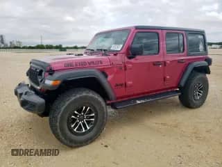 2024 Jeep Wrangler Willys with VIN 1C4RJXDN5RW351466, listed as a Copart auction lot 58553855 with 16,652 mi miles and Salvage title. Bid and sale history available at DreamBid. Image 1.