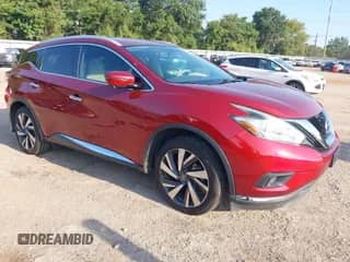 2018 Nissan Murano Platinum with VIN 5N1AZ2MG8JN101431, listed as a IAAI auction lot 43054403 with 140,643 mi miles and . Bid and sale history available at DreamBid. Image 1.